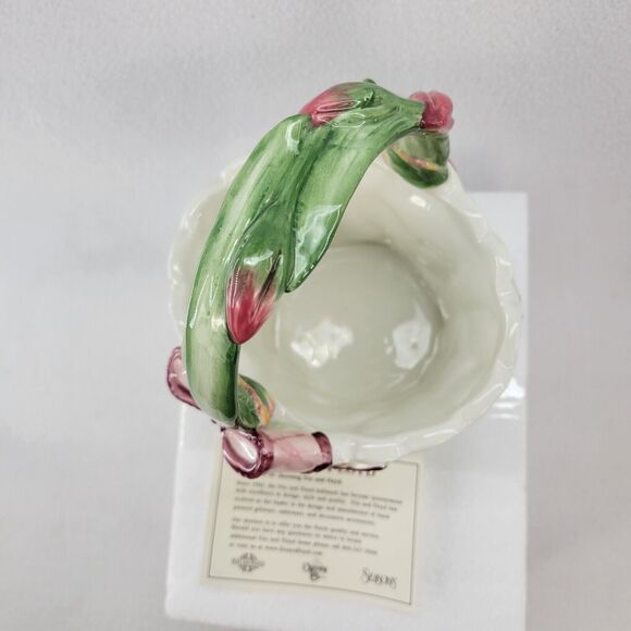 Fitz and Floyd Blackberry Rabbit Small Basket 2058/553 Vintage Retired 2003 - Picture 8 of 13